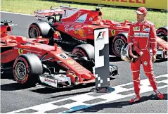  ??  ?? Leading man: Ferrari driver Sebastian Vettel qualified quickest for today’s Grand Prix