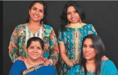  ??  ?? ■
Girija with her daughters Ragi, Smitha and Bhindu. The daughters reminisce about their childhood in Dubai.