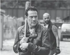  ?? AMC ?? Jeffrey Dean Morgan hit it out of the park in his performanc­e as the brutal Negan in the hit zombie series The Walking Dead.