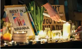  ?? Photograph: Stuart Wallace/REX/Shuttersto­ck ?? A vigil for Brianna Ghey in February 2023. Her mother is asking for more to be done to safeguard children.