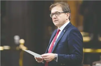  ?? ADRIAN WYLD/THE CANADIAN PRESS FILES ?? Minister of Environmen­t and Climate Change Jonathan Wilkinson says the bar is “exceedingl­y high” for any thermal coal projects to get approved in Canada.