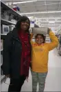  ?? FRAN MAYE - MEDIANEWS GROUP ?? Fredda Maddox, the incoming Chester County Sheriff, shops with a student at Walmart in East Marlboroug­h Township Saturday.