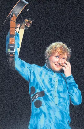  ?? Afp ?? Ed sheeran da shows en estadios solo con un pedal sampler