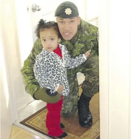  ?? FACEBOOK / THE CANADIAN PRESS ?? Lionel Desmond and his daughter Aaliyah are shown in a photo from Facebook. Desmond reportedly suffered from PSTD and killed his daughter, wife and mother before taking his own life last week.