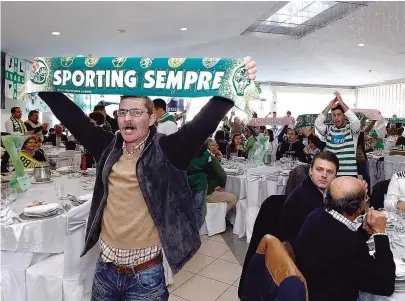  ??  ?? Norte sempre se mostrou braço “armado” do Sporting: aqui, um encontro de adeptos no Minho