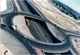  ??  ?? A bird’s eye view of the defence roundabout on Sheikh Zayed Road, as captured by Shivram Nair back in the day.