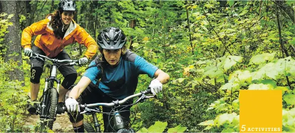  ?? PHOTOS: NELSON KOOTENAY LAKE TOURISM ?? Mountain bike fans can find great trails in the Kootenays, including at Kicking Horse Mountain Resort.