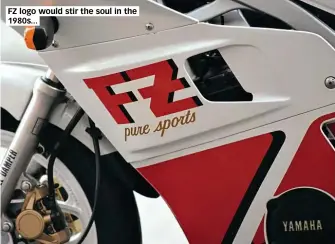  ??  ?? FZ logo would stir the soul in the 1980s...