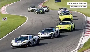  ??  ?? Title battle remains very close in GT4