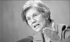  ?? ANDREW HARRER/BLOOMBERG ?? Sen. Elizabeth Warren, D-Mass., released DNA test results suggesting she has a distant Native American ancestor.