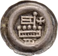  ?? ?? Rügen. Jaromar II, 1249-1260. Bracteate. Extremely
rare. Very fine +. Estimate: 750 euros.))