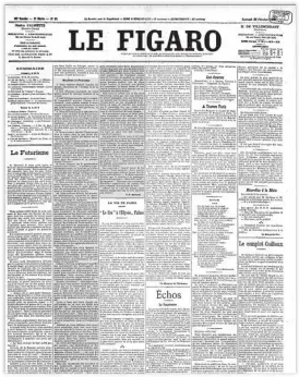  ??  ?? El «Manifiesto futurista» en la portada del diario «Le Figaro»