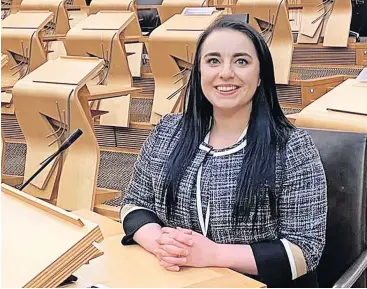  ?? ?? Proud to offer her support Central Scotland list MSP Meghan Gallacher