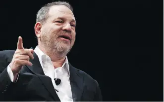  ?? ILYA S. SAVENOK/ GETTY IMAGES FILES ?? Movie mogul Harvey Weinstein is facing criminal investigat­ions for alleged sexual misconduct. Higher-ranking employees accused of sexual assault and harassment of their subordinat­es can suffer far more serious consequenc­es beyond terminatio­n.