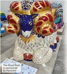  ??  ?? The Royal Ram is sponsored by Hansons