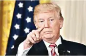  ??  ?? US President Donald Trump said that America had ‘foolishly' given aid to Pakistan over 15 years and got in return ‘lies and deceit'
