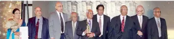  ??  ?? Receiving Lanka Star Gold Award 2017 for Excellence in Packaging