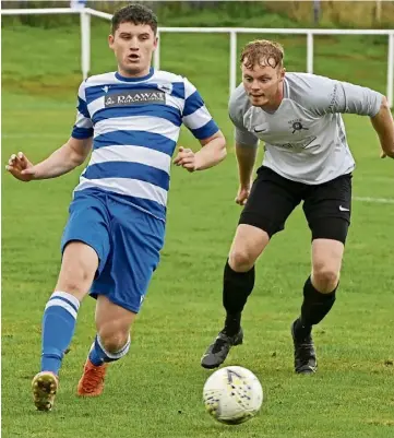  ?? ?? NEW BOY: Sam Robertson, left, could feature in today’s match. Picture: Kenny Elrick.