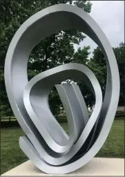  ?? Staff photos/Corey Maxwell ?? Sculptures were installed in New Bremen parks last week, with pieces going in Bremenfest Park and Komminsk Legacy Park.