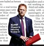  ?? ?? ALOOF Shapps is refusing to step in