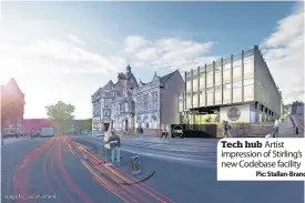  ??  ?? Tech hub Artist impression of Stirling’s new Codebase facility