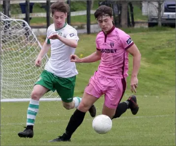  ??  ?? Kyle Kennedy on the move for Wexford F.C. during Saturday’s home win over Cabinteely.