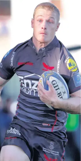  ??  ?? > Johnny McNicholl has proved a revelation for the Scarlets