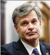  ??  ?? Christophe­r Wray will be questioned about Russia’s election meddling and President Donald Trump’s response.