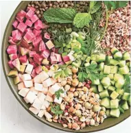  ?? JOSEPH DE LEO ?? This colorful salad by Ilene Rosen has a base of lentils and bulgur.