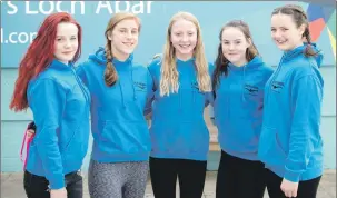  ?? Photos: Abrightsid­e Photograph­y. ?? SNAG Swiimmers, left to right, Aimee MacKay, Millie Jackson, Jenna MacLean, Poppy Valentine, Evie-Jay Clark.