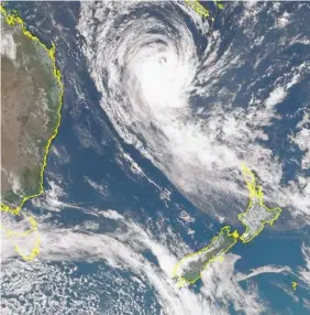  ?? Picture / MetService ?? Cyclone Gita is tipped to hit New Zealand tomorrow and most people are expected to be affected to some degree.