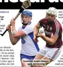  ??  ?? Iomaíocht: Austin Gleeson agus Joe Canning