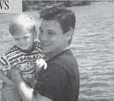  ?? COURTESY OF THE ELIOPOULOS FAMILY ?? Jake Eliopoulos, left, with his father Jim Eliopoulos. Jake was given his first baseball bat at age four and his father set up a batting tee in their backyard. “Jake didn’t need to be pushed. He truly loved baseball,” says Jim.