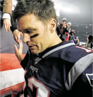  ?? Bill Sikes / Associated Press ?? NEW ENGLAND ???
After 20 years with the Patriots, Brady announced he’s not returning to the franchise he helped win six Super Bowl titles. His landing spot appears to be Tampa Bay. TOM BRADY