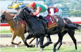  ?? Photo / Race Images ?? Pareanui Bay wins the Listed Eagle Memorial.