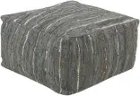  ??  ?? Bolin leather pouf ($155.99). WAYFAIR