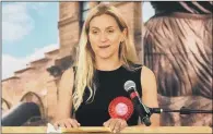  ?? PICTURE: GETTY IMAGES ?? TRIUMPH FOR HOPE: Kim Leadbeater speaking after her shock victory in the Batley and Spen by-election.