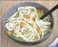  ?? CONTRIBUTE­D BY MCCORMICK & CO. ?? Friday’s Chicken and Vegetable Udon Soup can be ready in about 30 minutes.