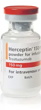  ??  ?? F. Hoffmann-La Roche’s Herceptin medication.