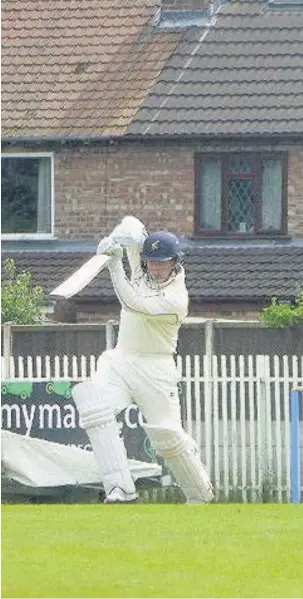  ??  ?? ●●Mark Bennett drives powerfully for Marple against Sale