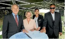  ?? AUCKLAND COUNCIL ?? Phil Goff, Beth Houlbrooke, Deborah Harding and Russell Kemp.