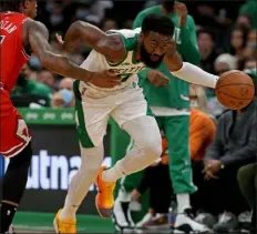  ?? Matt stone / boston Herald file ?? Jaylen brown will return to action tonight against the bucks at the garden.