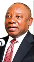  ??  ?? President Ramaphosa