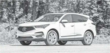  ?? ACURA ?? The 2019 RDX boasts much-improved styling that creates a graceful new template for Acuras.