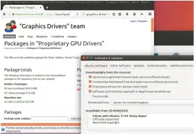  ??  ?? Proprietar­y drivers can be installed from the Additional Drivers tab, but if you need something newer check out the PPA.