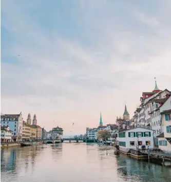  ??  ?? ZURICH, SWITZERAND
The Limmat River as it flows through Zurich’s Old Town by Clara Tuma, April/May 2017