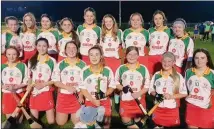  ??  ?? The Kiltegan under 16 camogie team who won the county title.