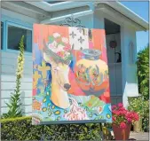  ??  ?? Stunning colourful artworks will be on display in Lorraine Browne’s small garden.