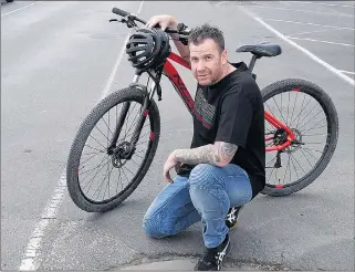  ??  ?? ON THE ROAD: Horsham Cyclery business owner Damien Cook believes Horsham needs clearer paths for cyclists to improve safety for all road users.
Picture: PAUL CARRACHER