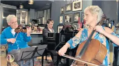  ??  ?? Consoling: Pinchas Zukerman and Amanda Forsyth. Below, Helen Mirren